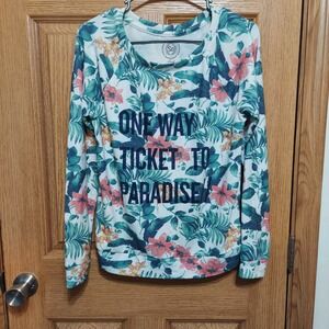 SO Authentic American Heritage Small Pullover Fleecy Sweater Ticket to Paradise‎
